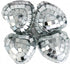 SET OF 4 CRAFT MIRROR EMBELLISHMENT MINI HEART. CR0298HEART